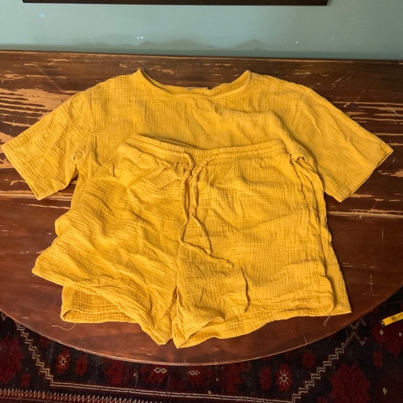 Muslin Cotton Womens Pajama Sets - Short Sleeve and Shorts Pajamas - Cute Pajama - Picture 5 of 8